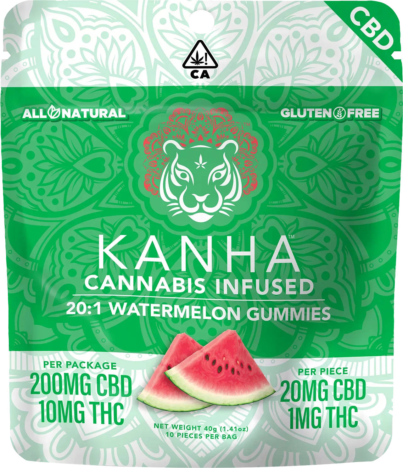 KANHA watermelon cannabis-infused gummies