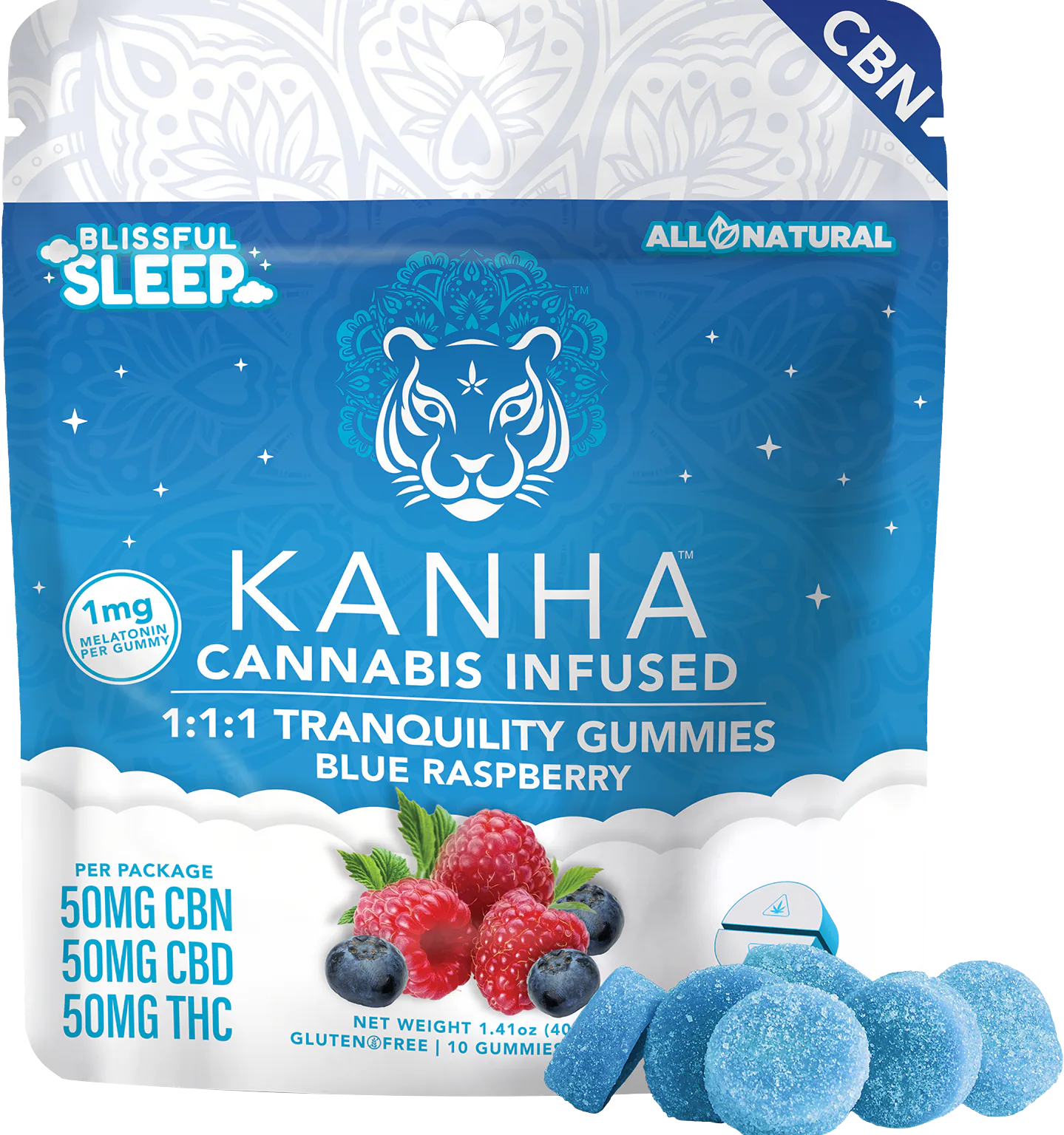 1:1:1 CBN Tranquility Sleep KANHA product package