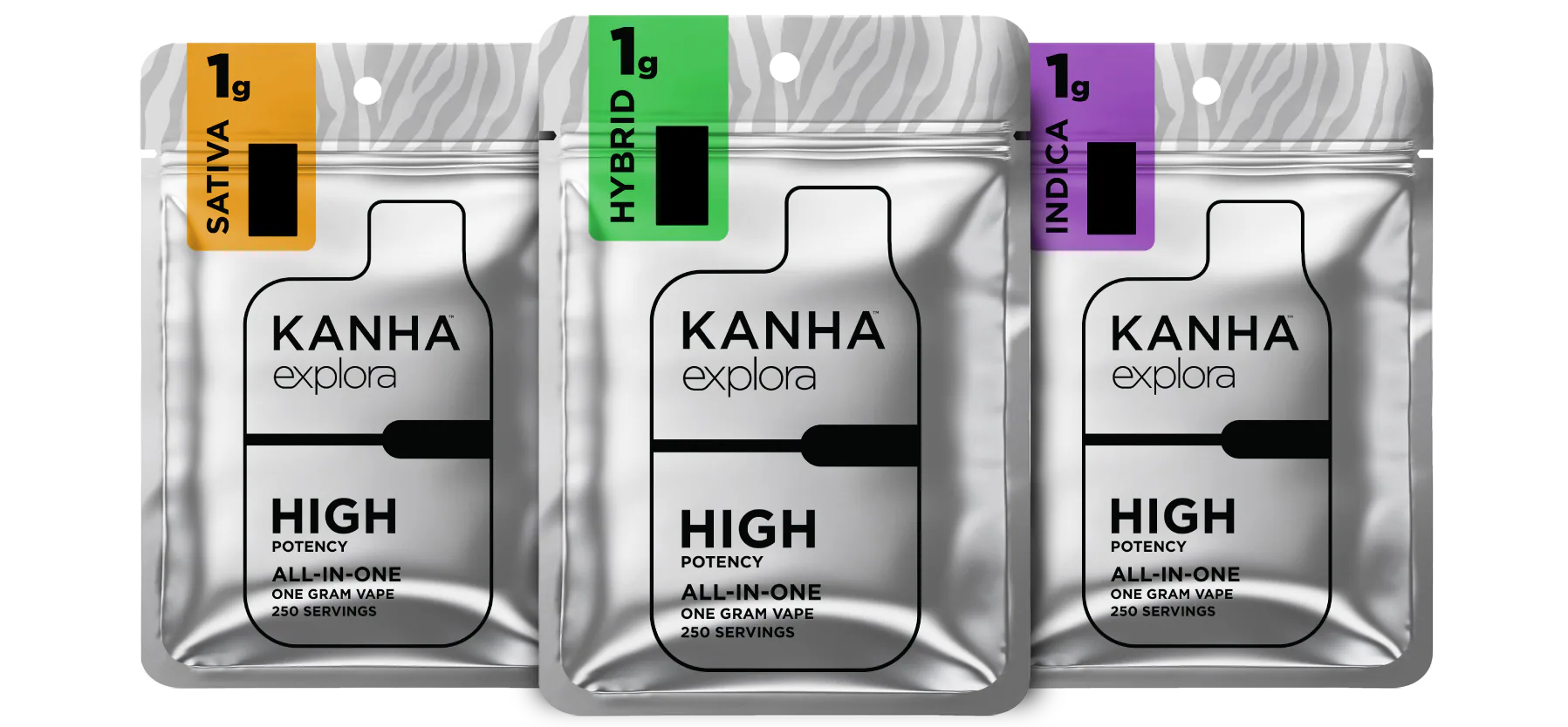 KANHA Explora High Potency all-in-one vape packages