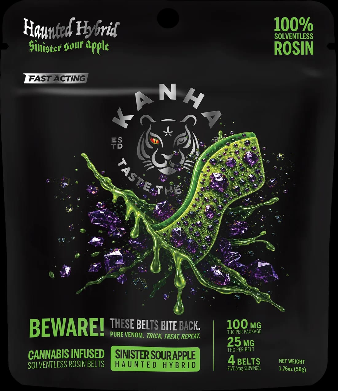 Sinister Sour Apple KANHA product package